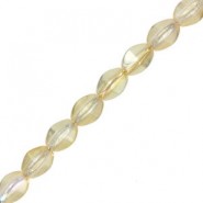 Czech Pinch beads kralen 5x3mm Crystal yellow rainbow 00030/98531